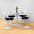Modholic Tulip Swivel Side Chair, Black-929971210-873244884