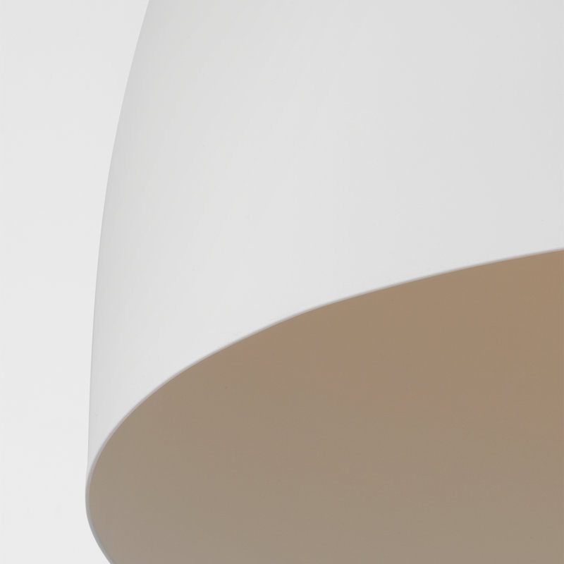 Huron Pendant, Matte White, 20" H x 17" W x 17" D