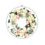 Couronne de printemps avec hortensias, pivoines et roses
