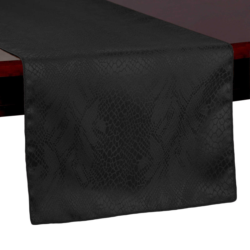 Table Runner, 108" x 14", Black, 5