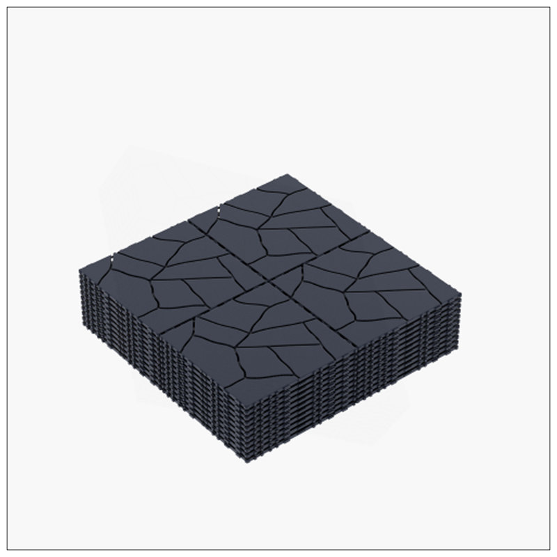 Carreaux de terrasse de style pierre de 12 po à emboîtement en pierre, installation facile pour une utilisation extérieure et intérieure, solution de revêtement de sol durable et polyvalente