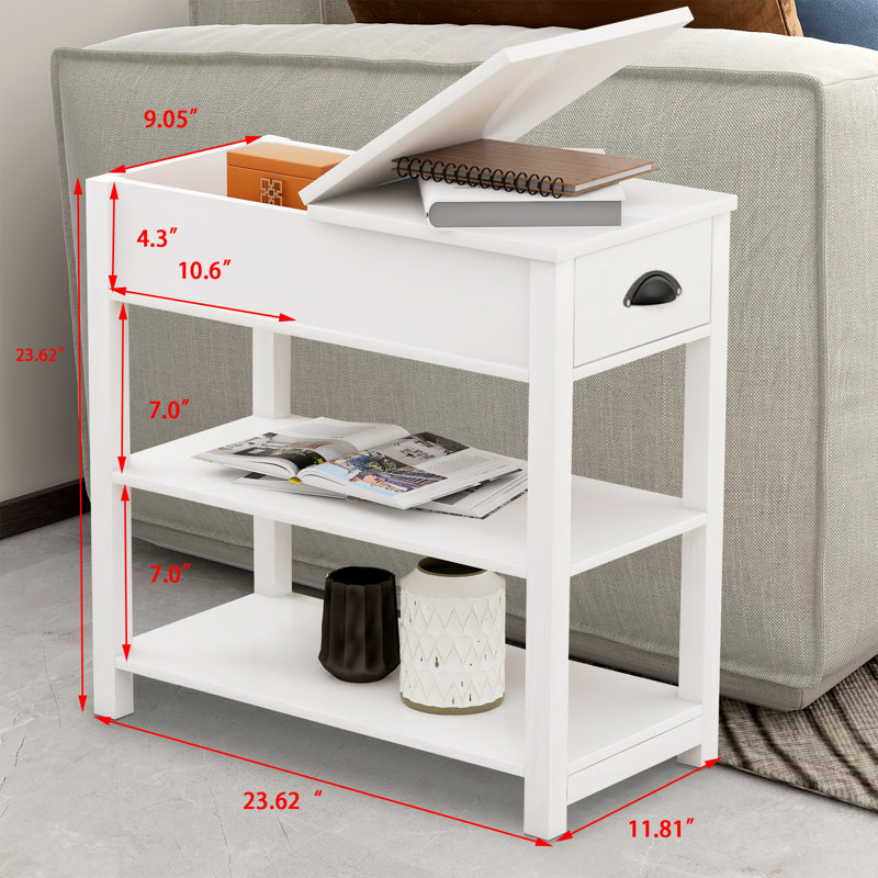 Jameal Nesting Tables with Storage, White