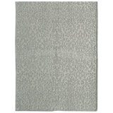 Hand Knotted Wool Damask Area Rug in Gray