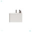 Meuble-lavabo mural 24 po avec lavabo en céramique-100166270