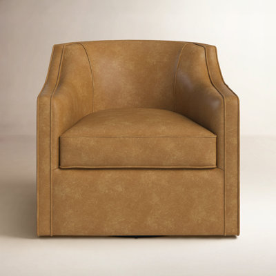 Marietta Leather Swivel Armchair