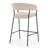 Upholstered Counter Stool with Metal Frame