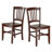 4 - Person Walnut Solid Wood Top Four Leg Base Dining Set