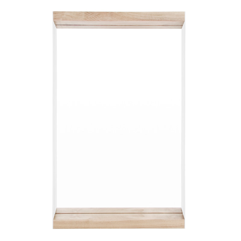 Rectangle Mirror, 78" x 25", Whitewashed Ash