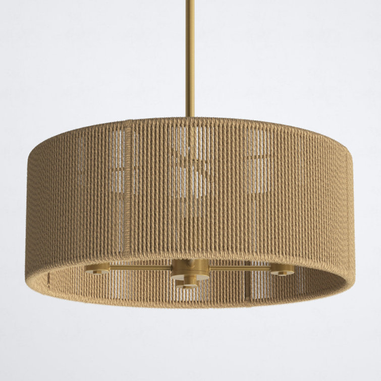 Jolene 4 Light Metal Dimmable Drum Chandelier