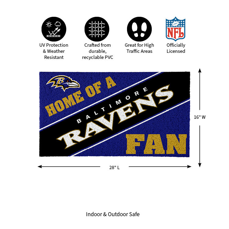 Paillasson NFL Home of a Fan Team, Ravens de Baltimore