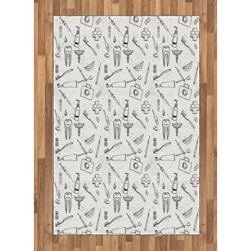Hipster High Density Long Fiber Poly Threads Decorative Area Rug Carpet, Rectangle 4' x 5'8"