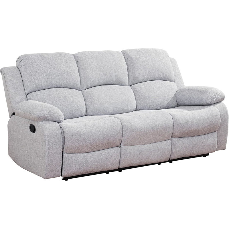 Maeline Recliner, Gray Microfiber