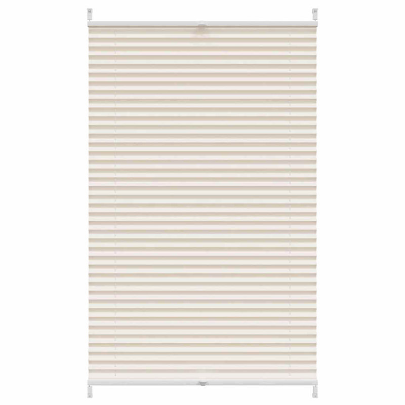 Room Darkening Pleated Blind, 80cm W x 100cm L, Cream