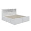 King Size Platform Bed With Multi-Storage Headboard, USB And Drawers, Wood Bed Frame, No Box Spring Needed-1376195801