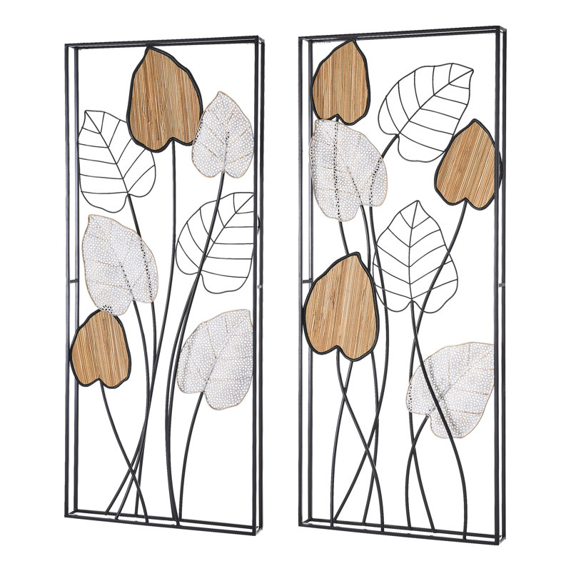Coastal Plants & Flowers Wall Decor on Metal