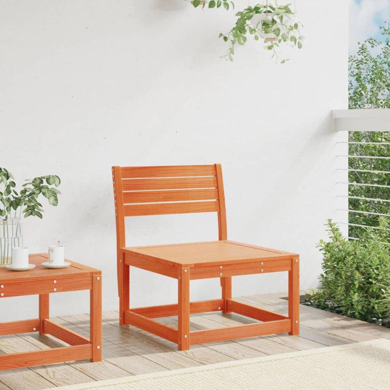 Garden Sofa Solid Wood Pine, Wax Brown