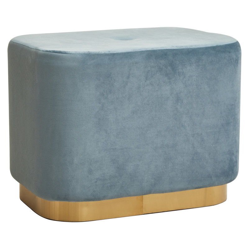 Manufactured Wood Accent Stool, Blue