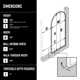 Arden 34" W x 78" H Fixed Framed Shower Screen with 3/8" Clear Glass
