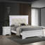 Ensemble de chambre à coucher 3 pièces blanc avec similicuir capitonné blanc-1189760673