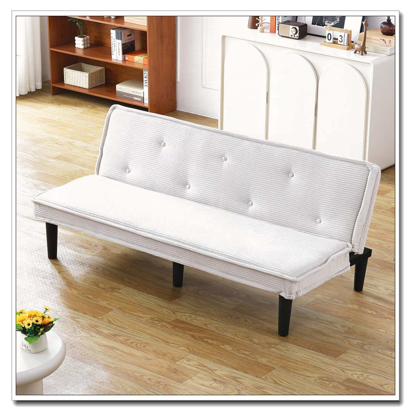 Canapé-lit 2 places Corduroy, Beige
