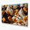 «Desserts Goldfish craqueleurs», art mural sur toile brune