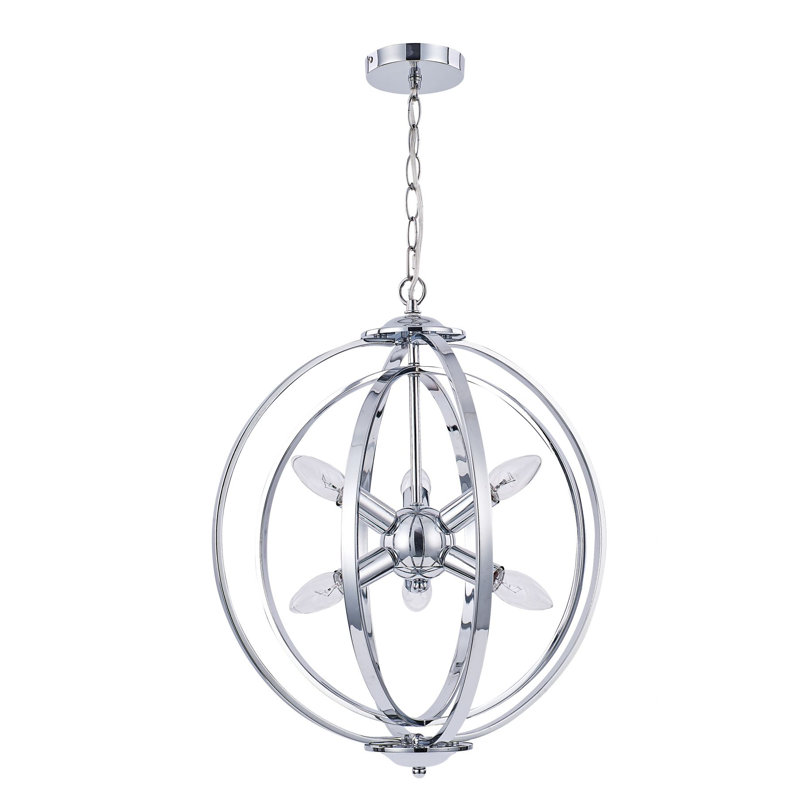 Balinska 6 - Light Polished Chrome Sphere Pendant
