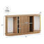 Buffet incurvé moderne de 67 po avec portes coulissantes Tambour (chameau)