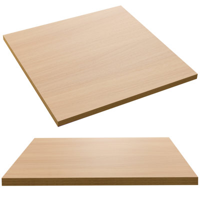 Plateau de table universel 20 x 20 po Kaboon, paquet de 2 carrés, noyer clair