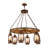 Hefley 6 - Light Dimmable Wagon Wheel Chandelier