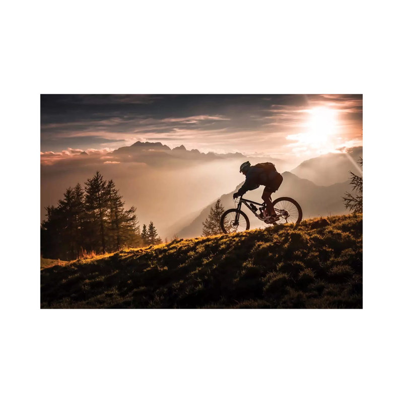 Golden Hour Biking- Gallery-Wrapped Canvas Giclée