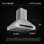 Hotte de cuisine professionnelle PROLINE de 60 pouces, conduit, 1200 CFM, acier inoxydable, lumières DEL, écran tactile ACL, moteur de ventilateur ULTRA-SILENCIEUX, 4 vitesses, garantie de 3 ans