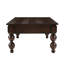 Table basse rectangulaire rétro avec tiroir de rangement, pieds en forme de gourde et placage, table de charge de 330 lb, bois d'hévéa pour la décoration intérieure