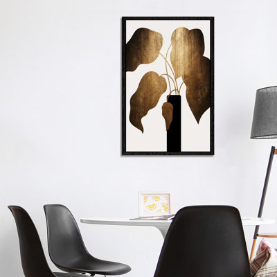 Abstract Bouquet - Gold by Kubistika - Painting on Canvas