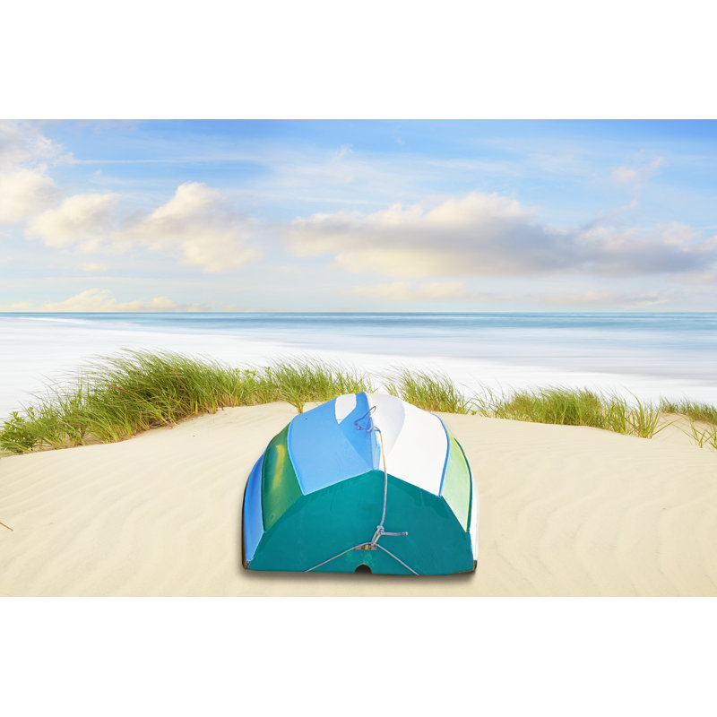 Beachscape III by James McLoughlin - Print on Canvas, 51 cm H x 76 cm W, Black Floater Framed