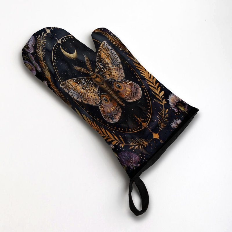 Moth Drift Oven Mitt Cotton Twill