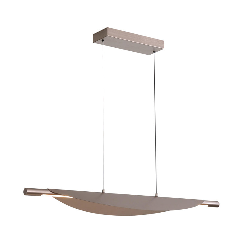 Luminaire suspendu linéaire à DEL 42 po Luma, Bronze, Café argenté