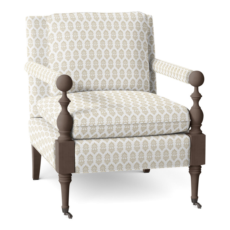 Leslie Armchair, Hazelnut, Perigold Francine Linen