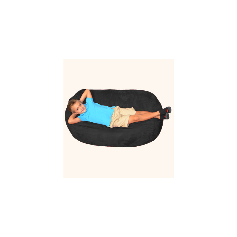 Breton Bean Bag Chair & Lounger, Black