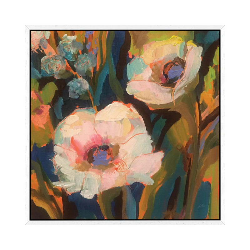 Dances 1 Piece Painting on Canvas, 45.72cm H x 45.72cm W x 3.81cm D, White Framed