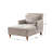 Upholstered Chaise Lounge With Adjustable Backrest-985554634