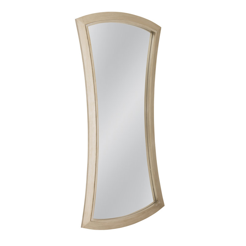 Biles Floor Mirror – Modern Hourglass Shape with Silver Leaf Finish