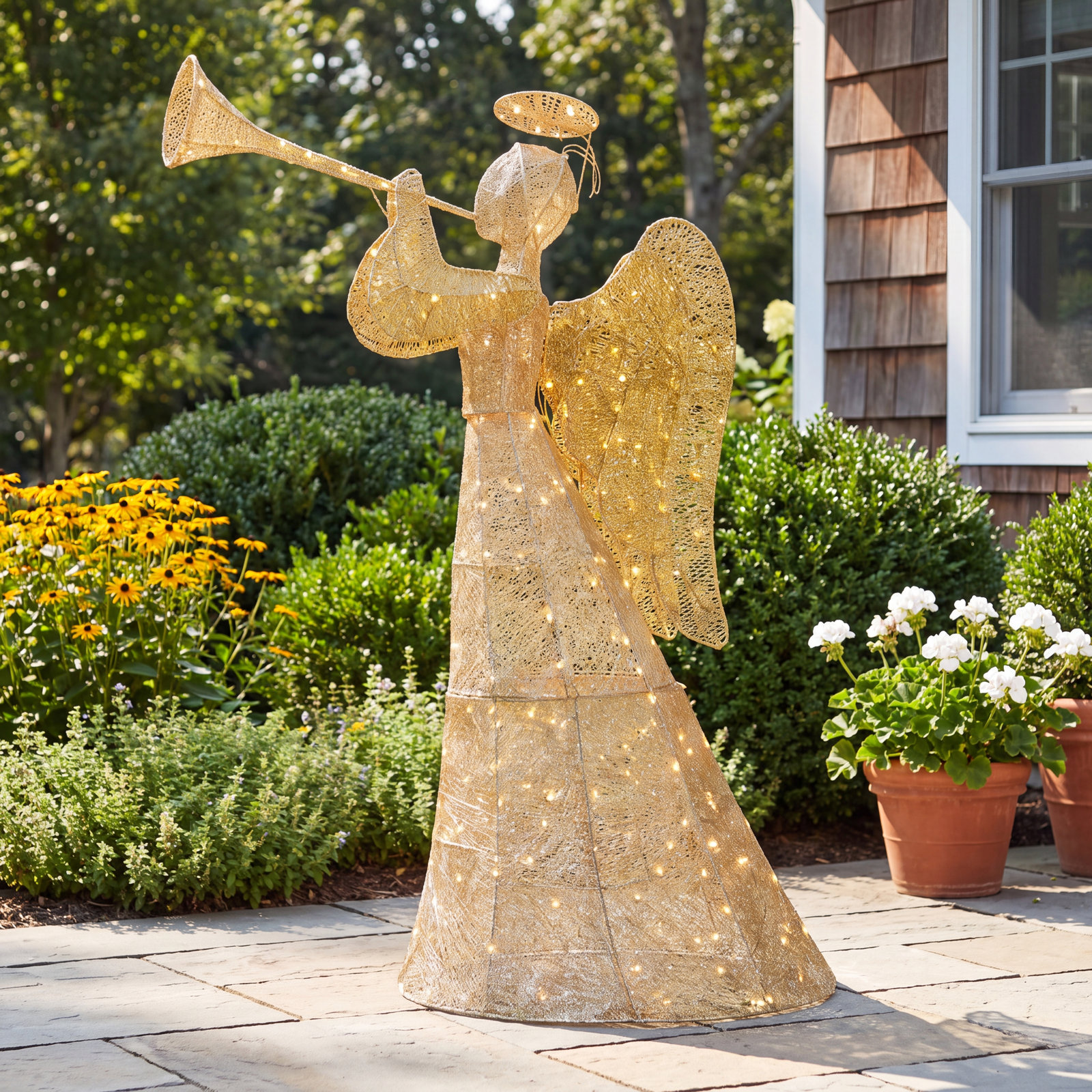 The Holiday Aisle® 5' Lighted Champagne Angel