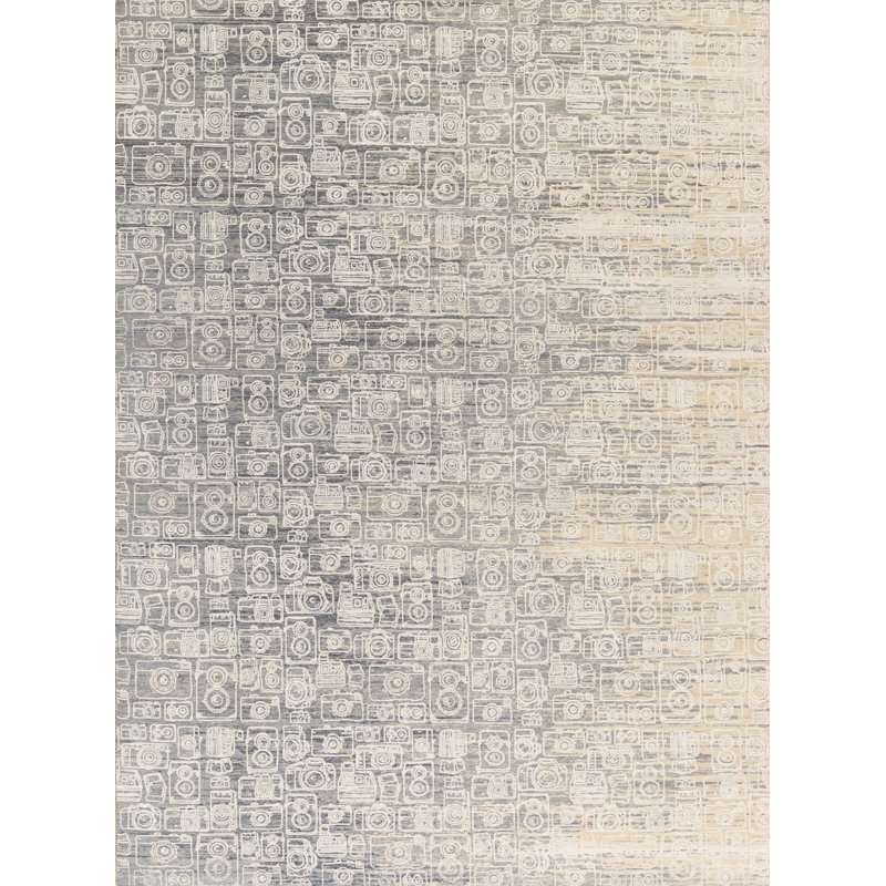 Canterbury Abstract Area Rug in Cream