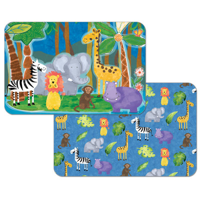 Napperons réversibles 4 pièces Kids Jungle Friends