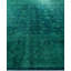 Tapis unique noué à la main Rachal - vert, 12 pi 0 po x 17 pi 6 po