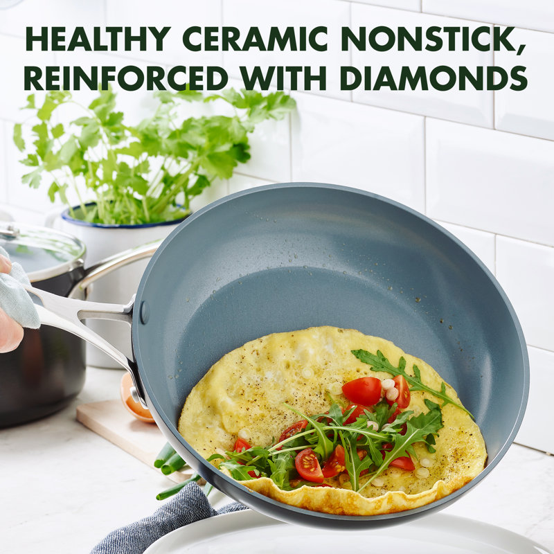 GreenPan Valencia Pro Healthy Ceramic Nonstick Hard-Anodized Aluminum Frying Pan, 8" W