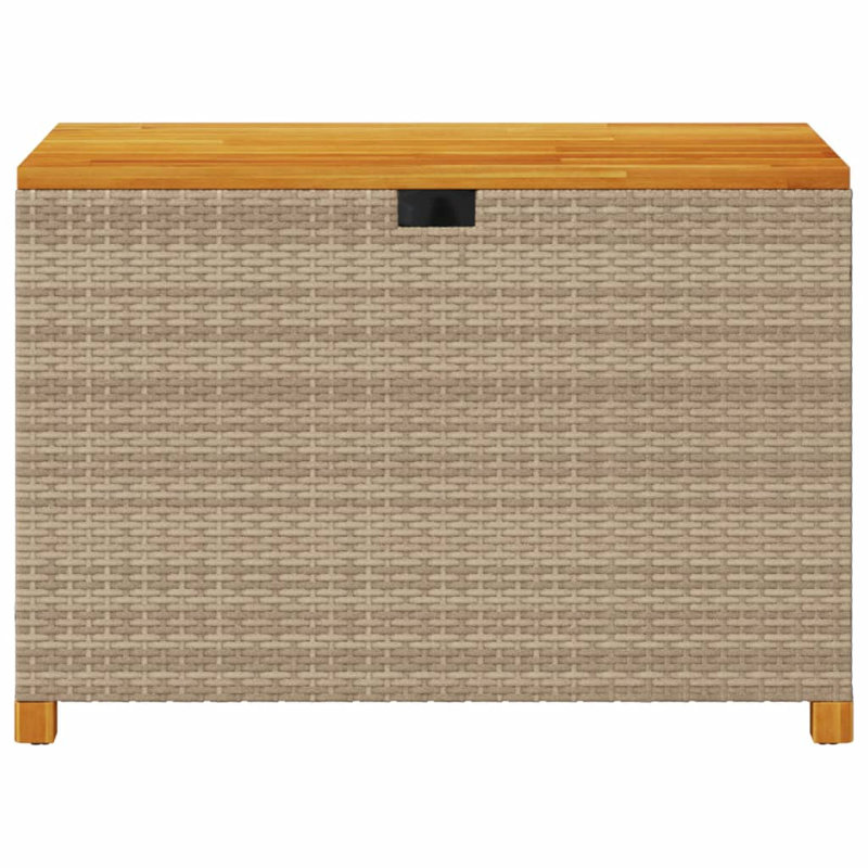 Boîte de terrasse pour patio en osier, Beige, H 24,8 po x l 43,3 po x P 21,7 po