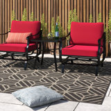 Arizbeth 2 - Person Patio Conversation Sets with Cushions