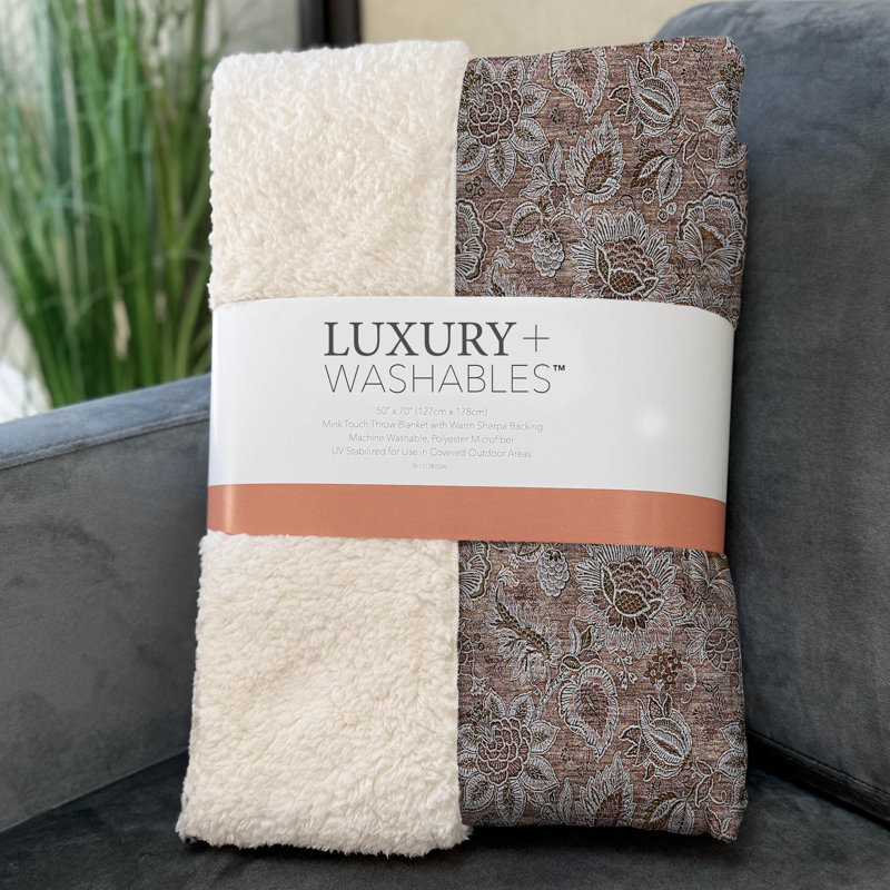Jeté floral Sherpa ASB661 Addison, Cuivre