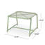 Ensemble de conversation d'extérieur 3 pièces - Ensemble de patio en fer vert mat avec design contemporain